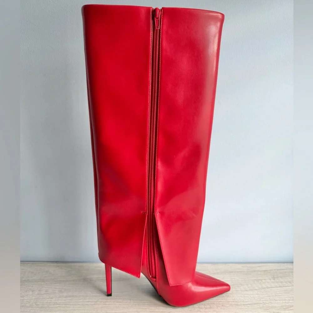 I.N.C. International Concepts Skylar Fold Over Cuffed Knee High Boots Size 7.5 - Picture 3 of 13